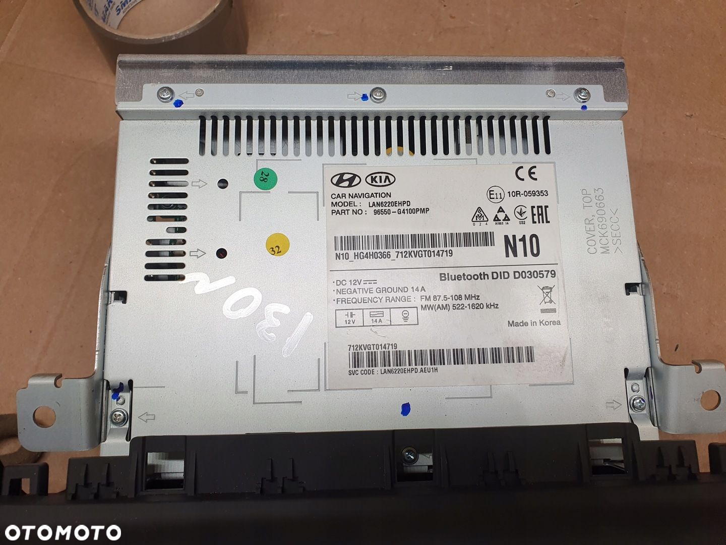 HYUNDAI i30 III RADIO NAWIGACJA NAPĘD bluetooth 96550-G4100PMP EKRAN - 9