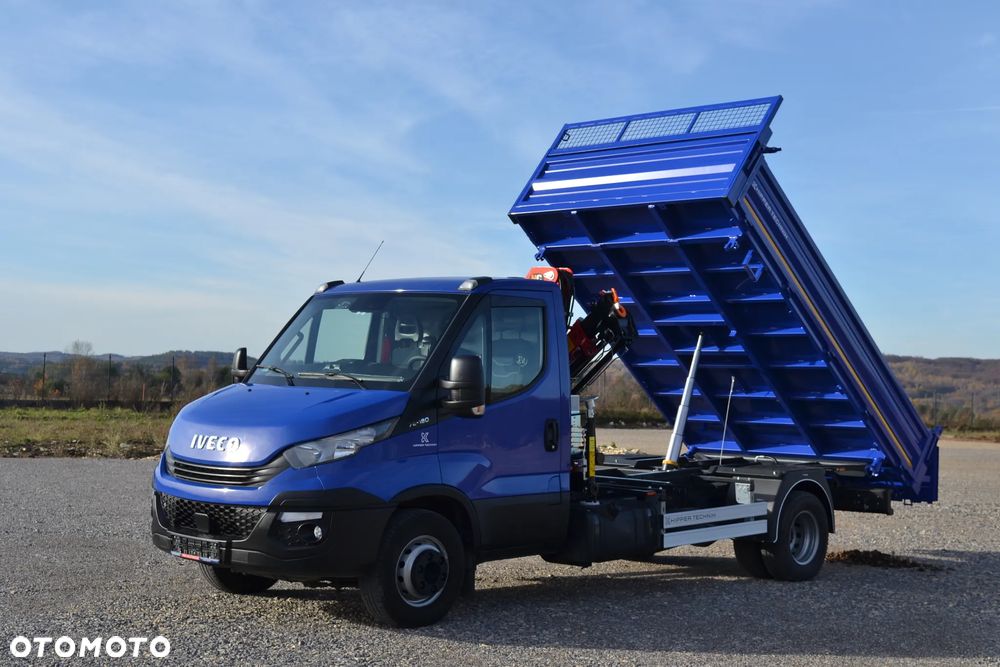 Iveco Daily 72C18 70C18 Nowy 3-stronny WYWROT Kiper Wywrotka Nowy HDS Żuraw HC 45A3 Dźwig Fassi F40 - 2