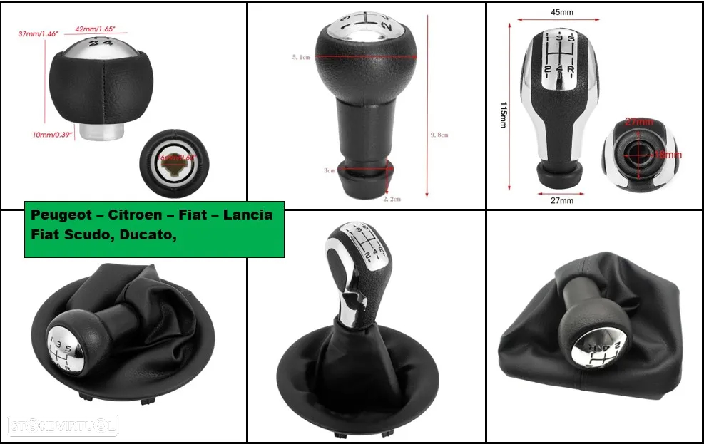 Manete Moca mudanças e fole Peugeot Citroen - 8