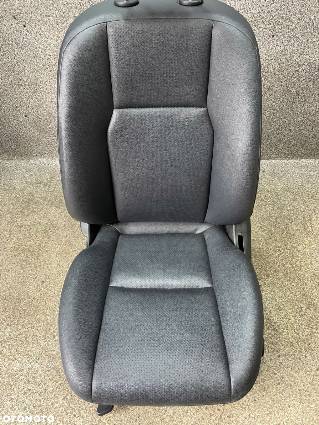 Fotel kierowcy lewy przod przedni Airbag Mercedes W204 skora czarna BDB - 4