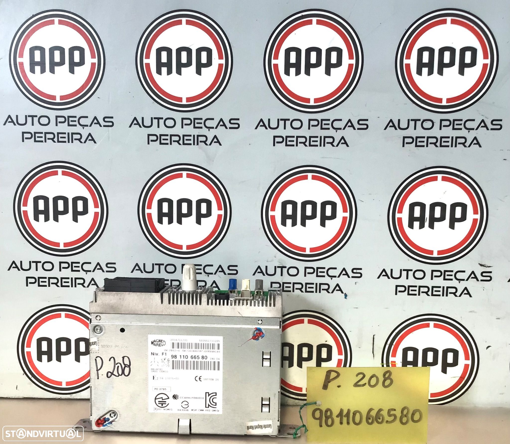 Rádio Peugeot 208, referência 9811066580 . - 1