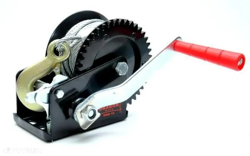 Troliu manual cablu otel sau chinga Dragon Winch 1600lbs(trage 725kg) - 4