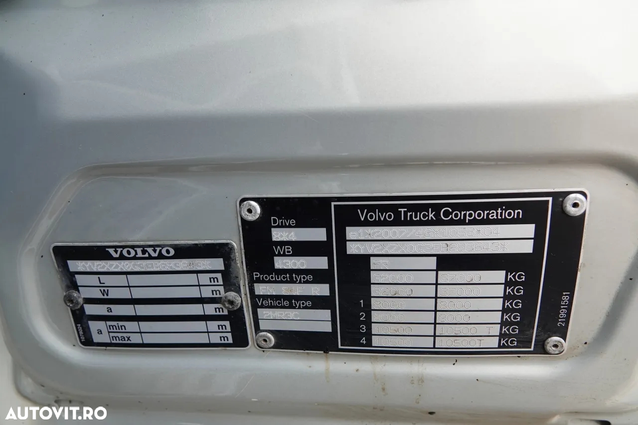 Volvo FM 450 / 8x4 / BASCULATOR SPATE / HIDROCLAPS / EURO 6 / IMPORTAT - 37