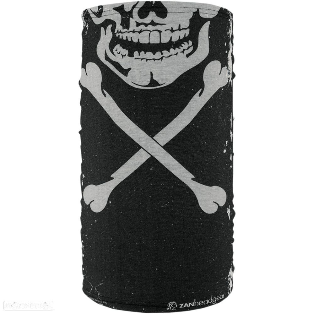zan headgear motley tube™ skull xbones fleece lined one size 25020076 - 1