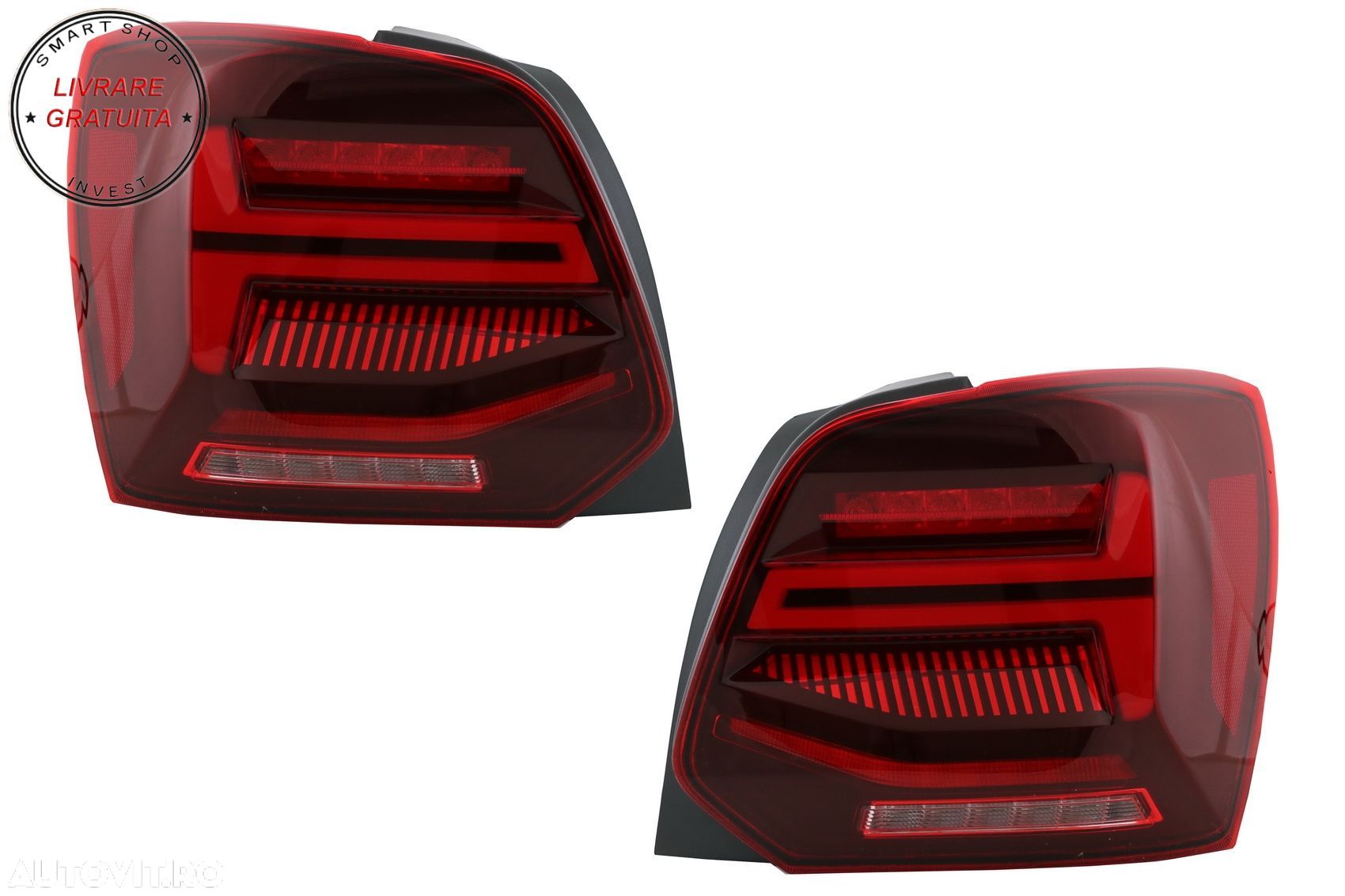 Stopuri Full LED VW POLO 6R 6C 61 (2011-2017) Semnal Dinamic Led Vento Look- livrare gratuita - 1