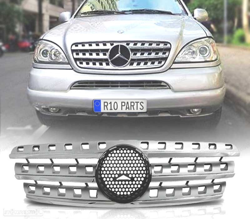 GRELHA FRONTAL MERCEDES ML W163 98-05 CROMADA - 1