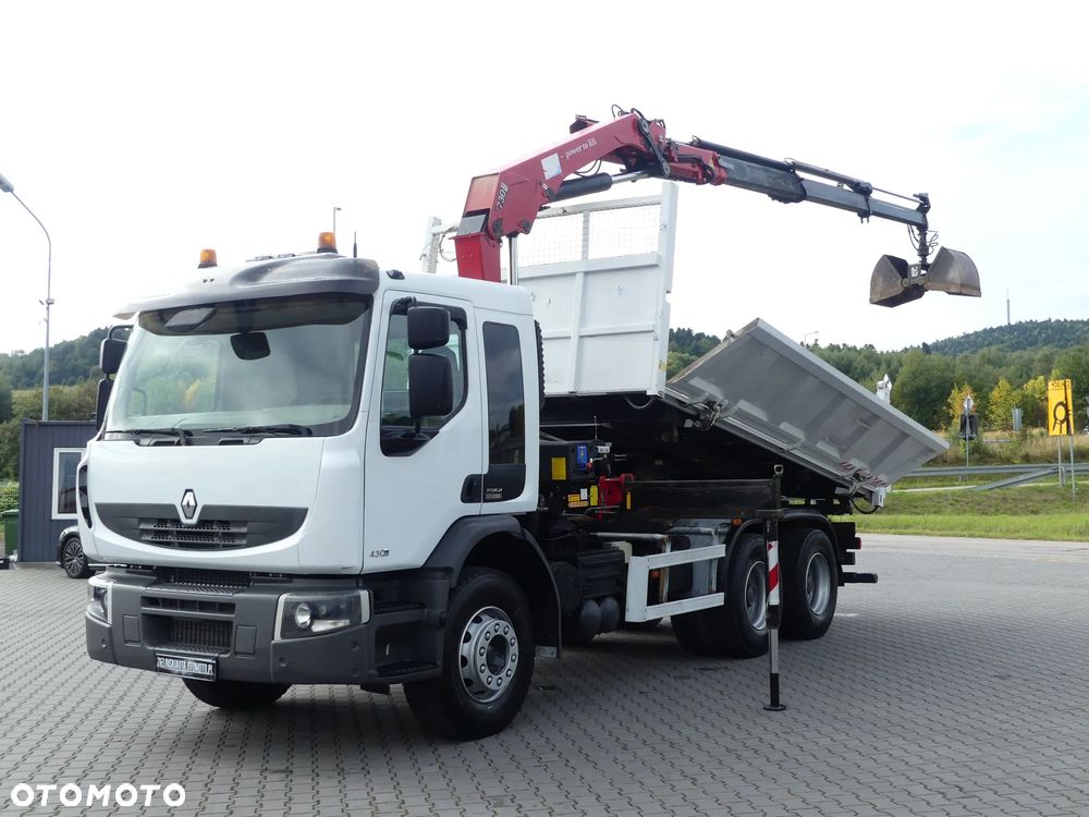 Renault LANDER 430 DXI 6x4 / WYWROTKA 2 STR + HDS SKŁADANY W Z / HYDROBURTA /