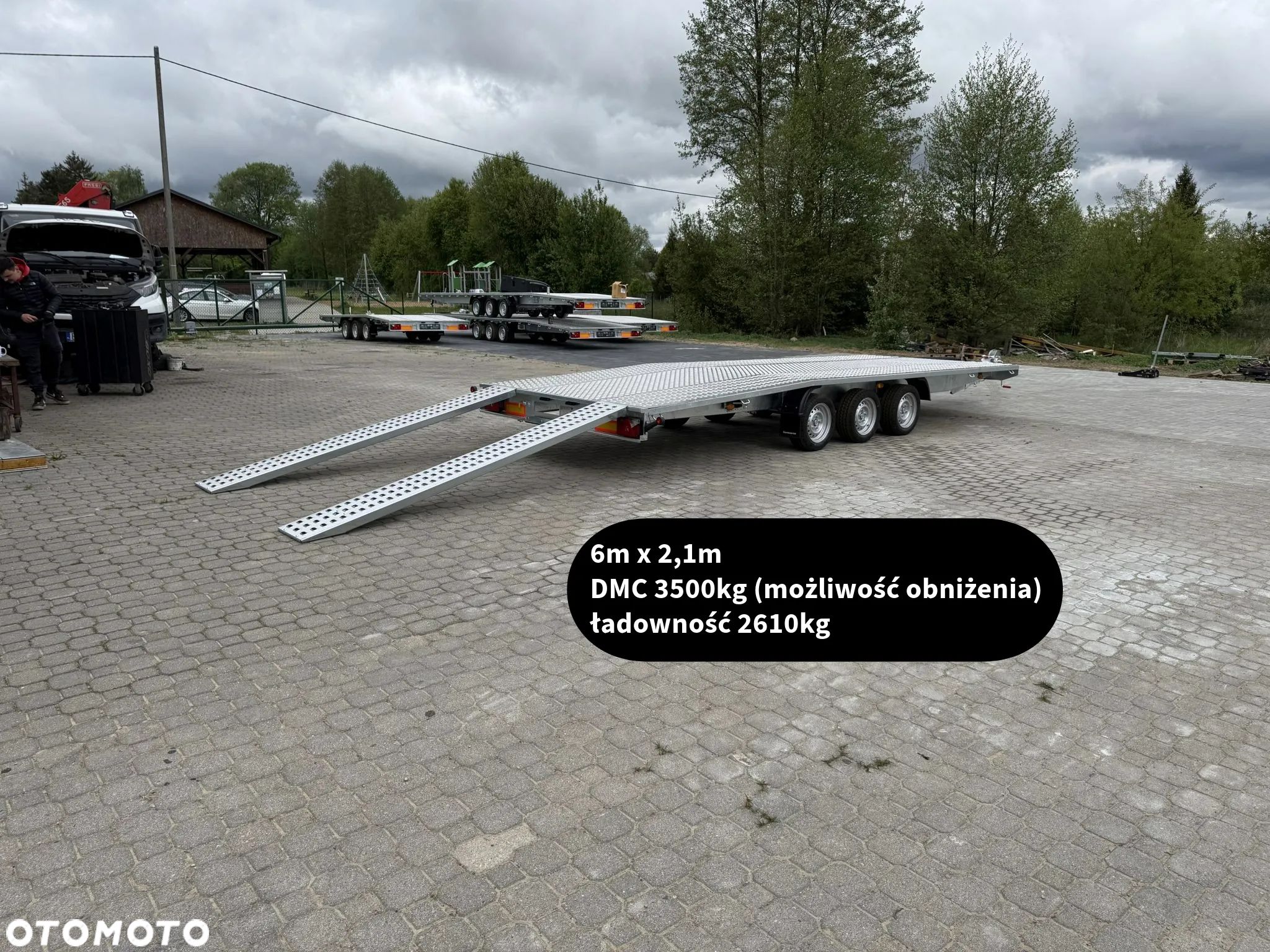 Niewiadów Nowa Laweta Jupiter 600x210 3500kg na suv bus Dostawa - 1