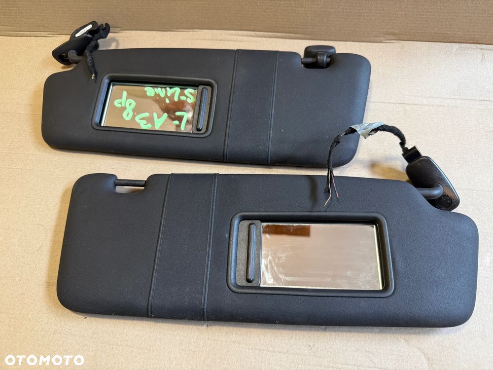 Osłona przeciwsłoneczna słonecznik Audi A3 8P S-Line czarne 8P0857552 8P0857551 OE - 2