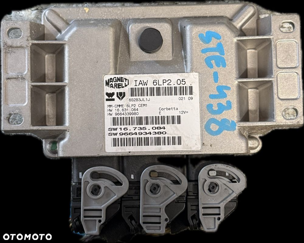 Sterownik KOMPUTER SILNIKA ECU PEUGEOT CITROEN 9664934380 - 1