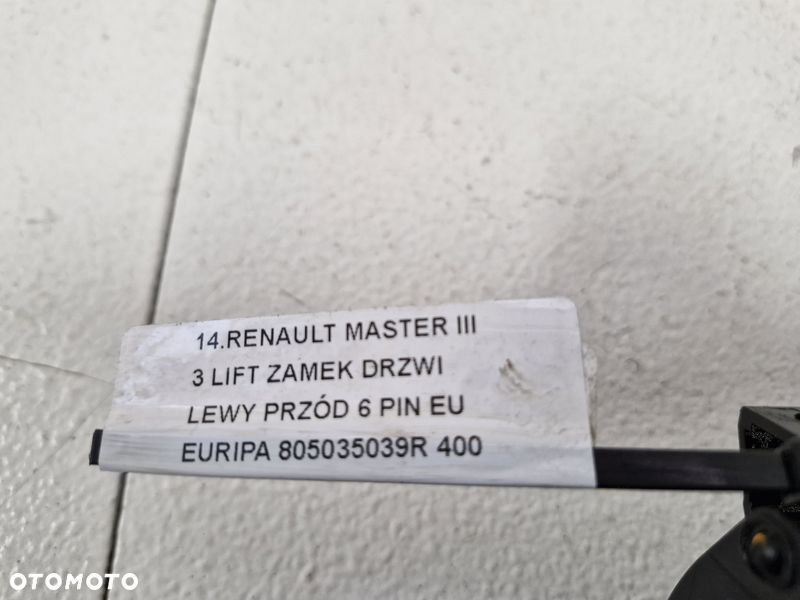 renault master 3 iii lift zamek lewy przód przedni 6 pin eu 805035039r - 9