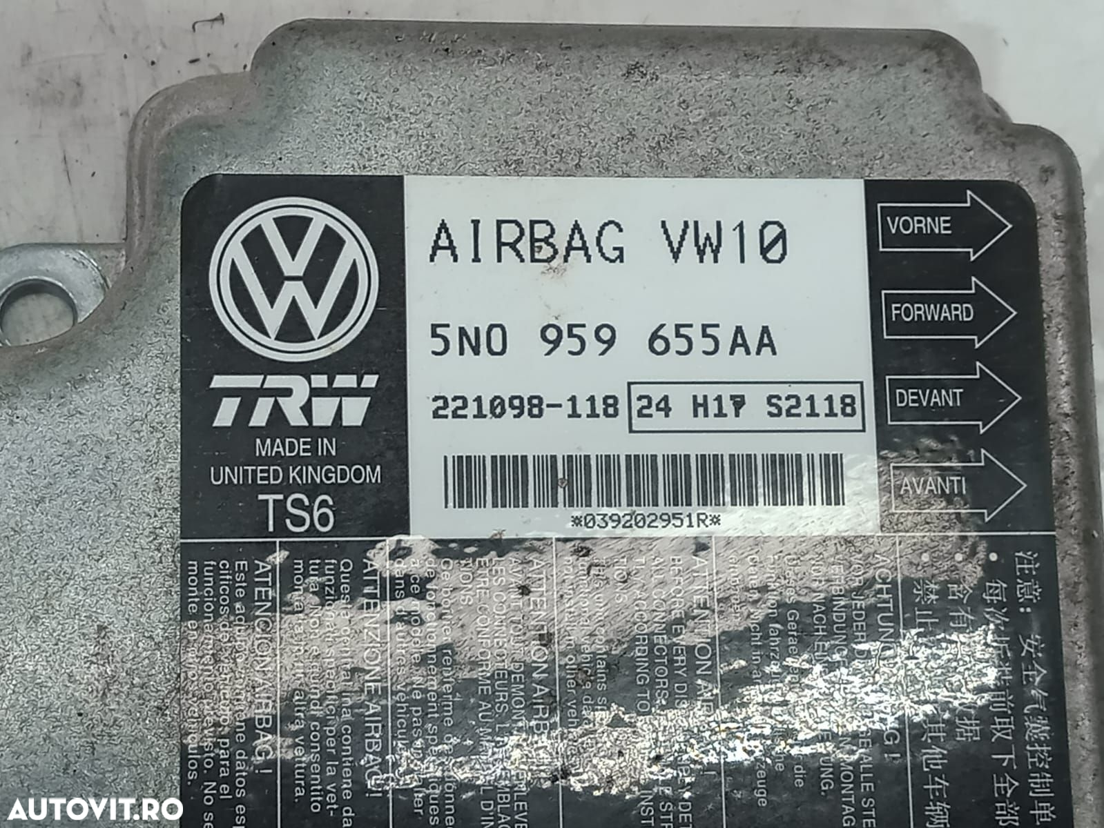 Calculator airbag 5N0959655 AA Volkswagen VW Passat B7  [din 2010 pana  2015] - 3