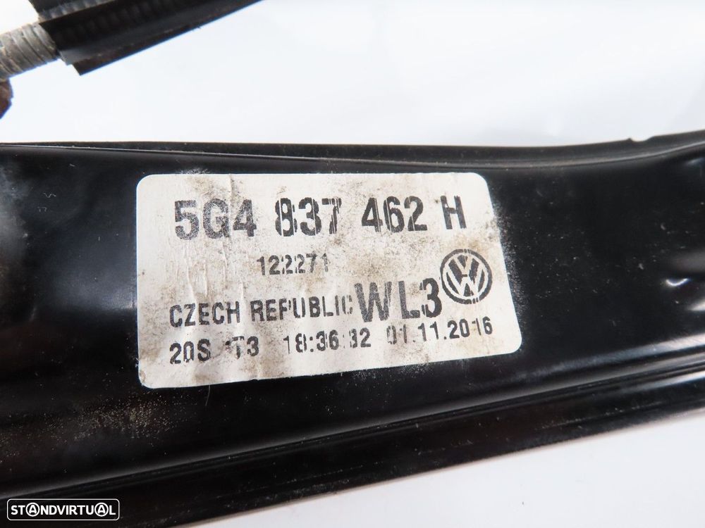 Elevador da Porta Sem Motor Direito/Frente Usado / Original VW GOLF VII (5G1, BQ... - 3