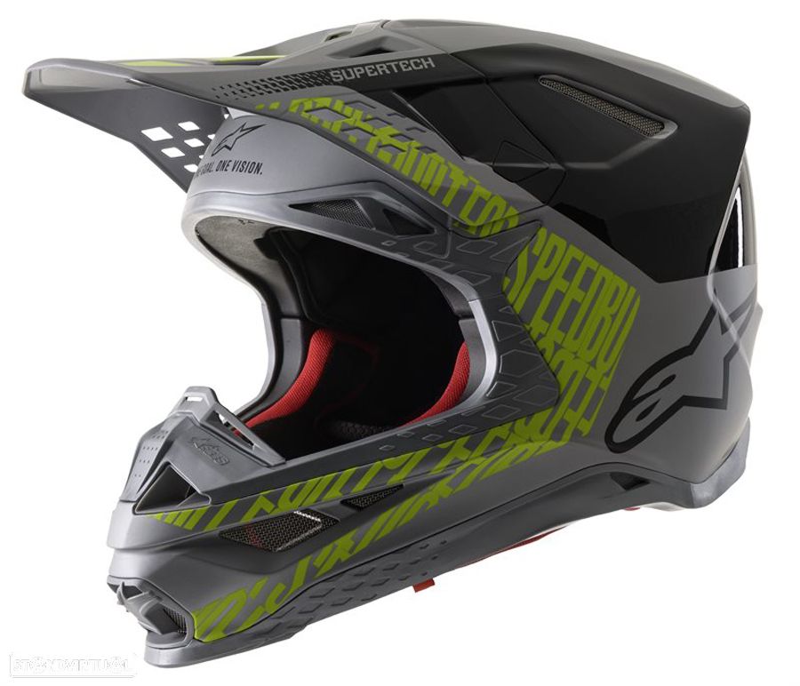 alpinestars capacete supertech s-m8 triple mate 83012190 - 1