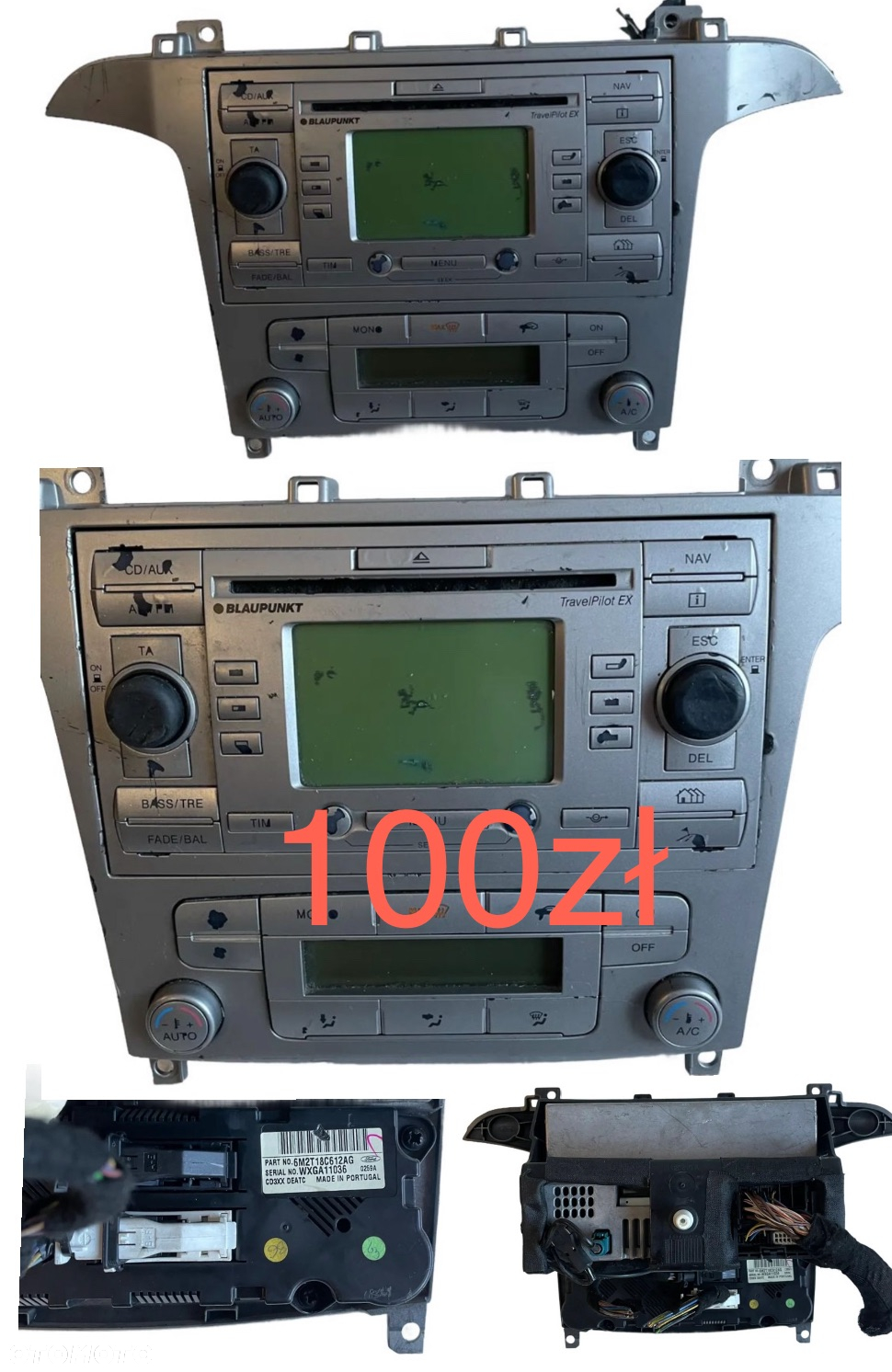 Radio CD MP3 Peugeot 206 307 Partner II 2008 Renault Clio III Kangoo II Laguna II 07- Volkswagen Golf Polo Tiguan Transporter Peugeot 207 Ford S-max Galaxy III  Citroen Berlingo II C5 II - 8