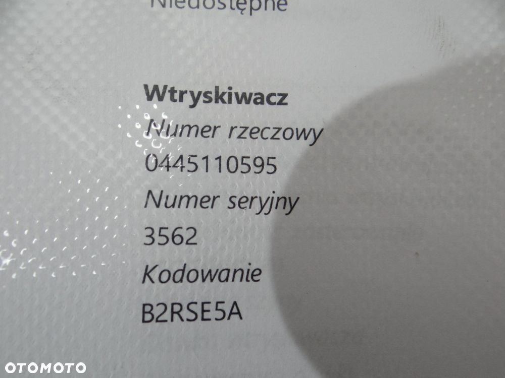 WTRYSKIWACZ BMW F10 F11 2.0 D 0445110595 - 2