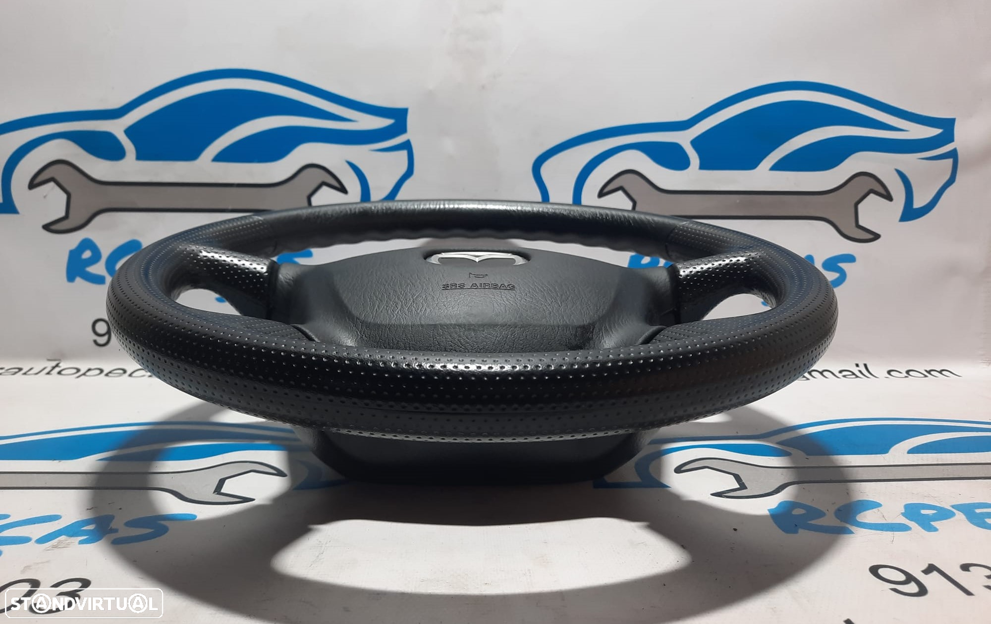 VOLANTE GUIADOR COMPLETO MAZDA PELE PERFURADA AIRBAG T93141A LC6357K0063 TA760 03020607 MAZDA MX5 MX 5 MX-5 II 2 MK2 NB MIATA PREMACY CP MAZDA 323 F VI 6 MK6 BJ - 3
