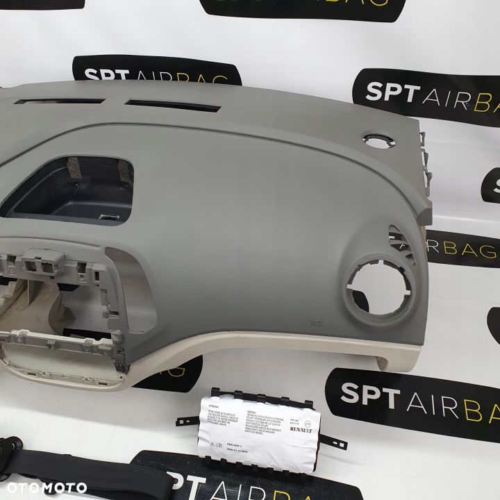 RENAULT CAPTUR SZARY BEŻOWY DESKA ROZDZIELCZA KONSOLA KOKPIT PULPIT PODUSZKI AIRBAG AIR BAG PASY KIT SET - 4