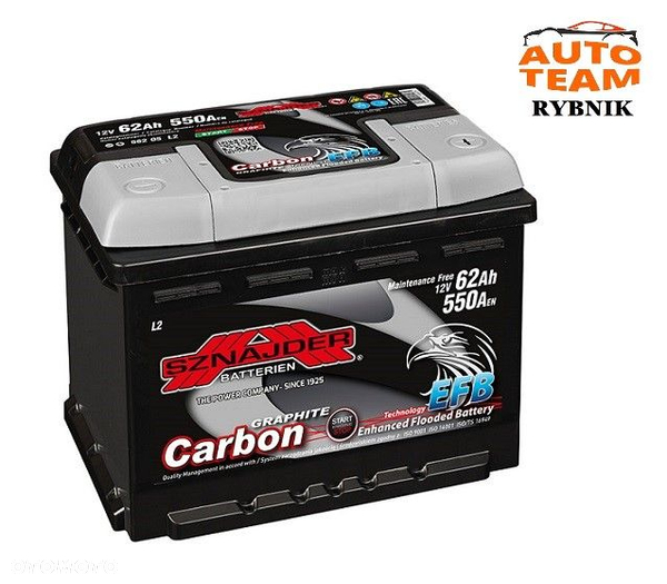 Akumulator SZNAJDER Carbon 62Ah 550A START-STOP!!