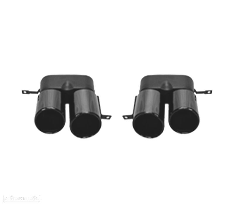 DIFUSOR BMW G20 LCI 23-25 LOOK M PRETO BRILHANTE COM LUZ DE TRAVAGEM + PONTEIRAS DE ESCAPE - 2