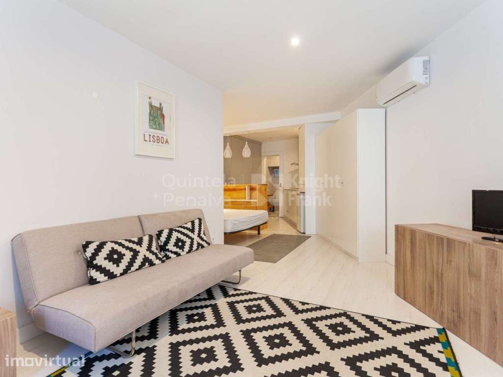 Apartamento T0 para arrendar mobilado na Praça da Alegria, Lisboa - Grande imagem: 3/20