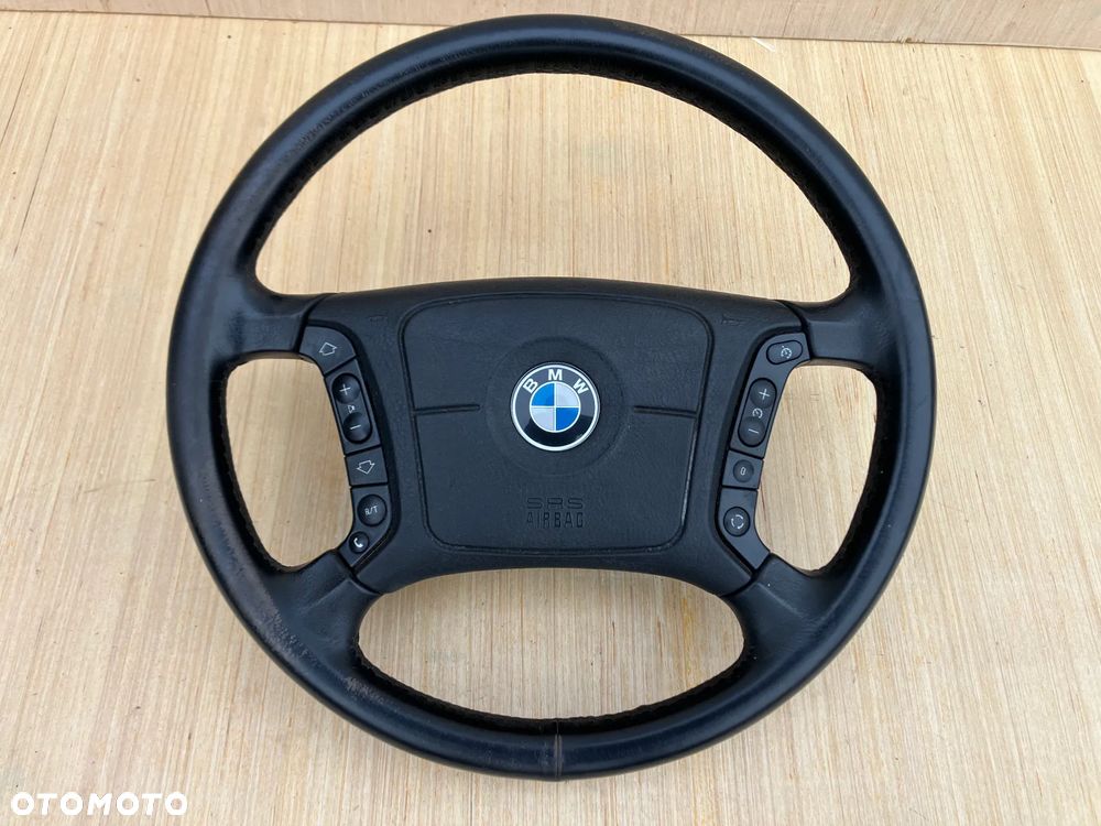 KIEROWNICA BMW E38 E38 PRZED LIFT JEDNONABOJOWA JEDEN NABÓJ AIRBAG PODUSZKA MULTIFUNKCJA SKÓRA RARYTAS - 1