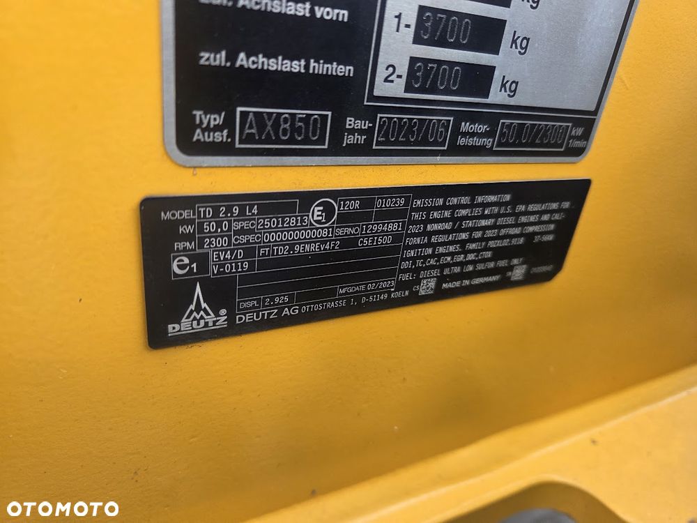 Mecalac Ładowarka Kołowa MECALAC Ahlmann AX850 łyżka + widły - 7