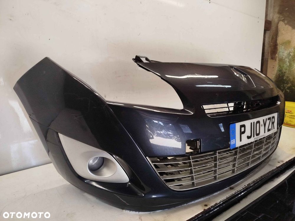 + ZDERZAK PRZÓD PRZEDNI DO RENAULT GRAND SCENIC III 3 TEB66 SZARY GRAFITOWY HALOGENY - 2