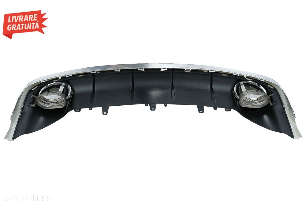Difuzor Bara Spate si Ornamente Evacuare Audi A6 4G Facelift (2015-2018) RS6 Desig- livrare gratuita - 8