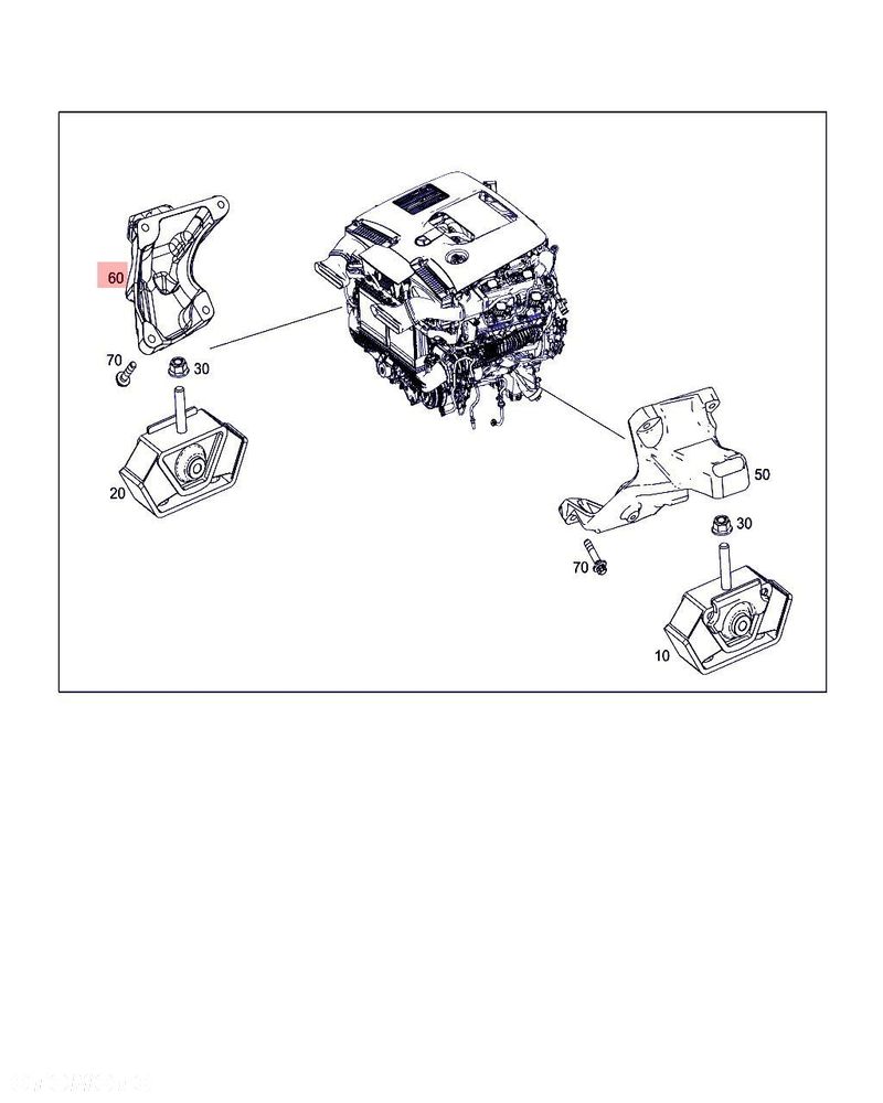 MERCEDES-BENZ E 63AMG 4MATIC A1772231900 ŁAPA SILNIKA - 2