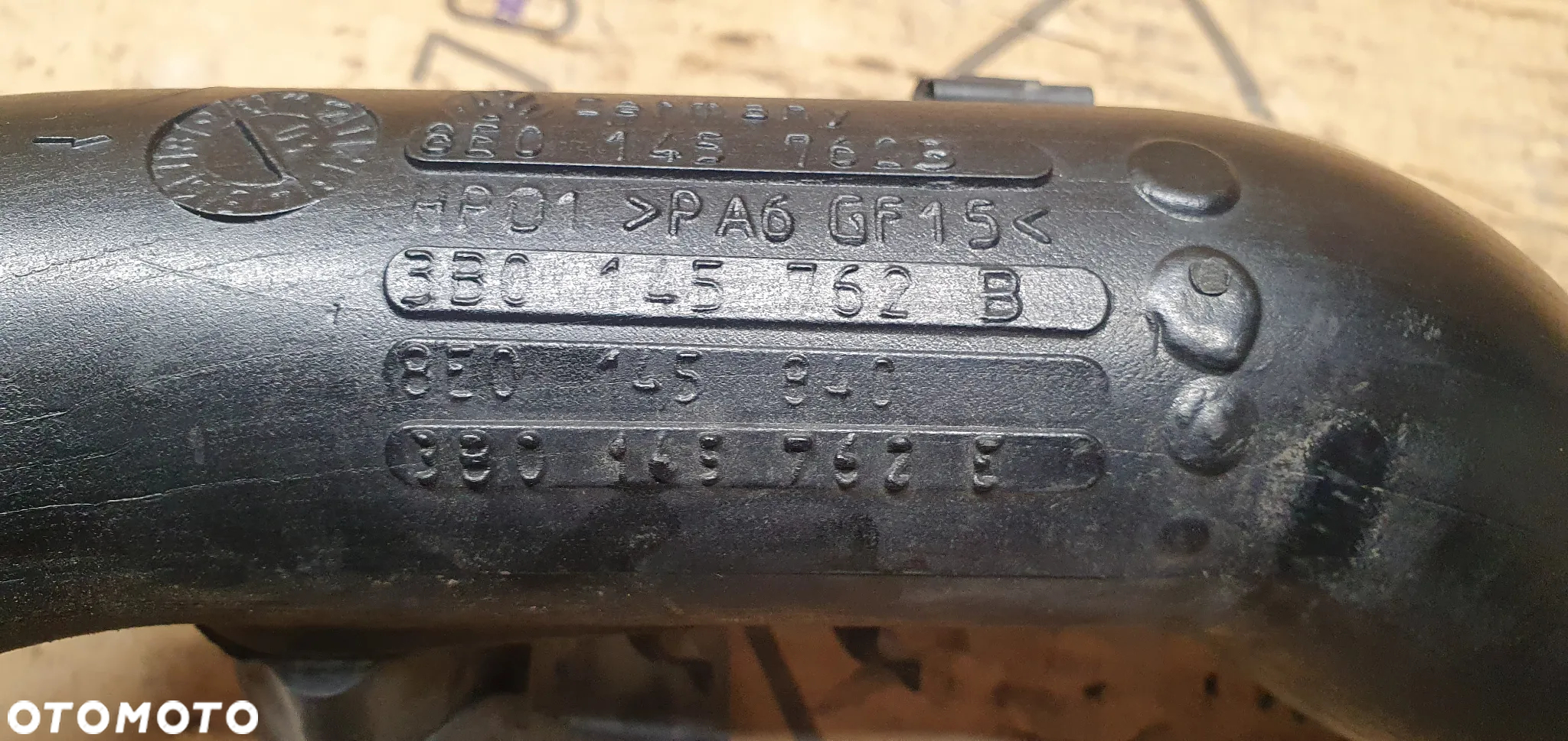 Przewód wąż rura intercoolera VW Passat B5 FL 1.9 TDI 130KM 8E0145762G 3B0145762G - 10