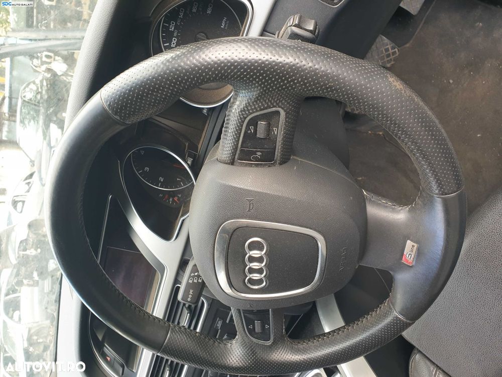 Volan Piele Perforata S Line 3 Spite cu Comenzi FARA Airbag Audi A4 B8 2008 - 2012 [K5798] - 2