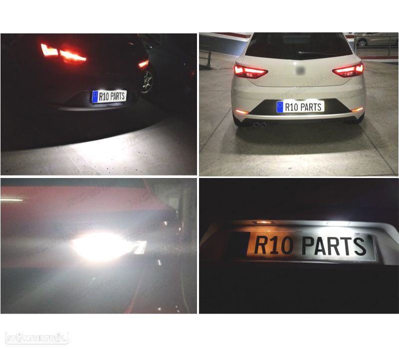 KIT COMPLETO 4 LAMPADAS LED INTERIOR PARA SEAT LEON MK3 5F 5F1 5F5 5F8 SC ST 13- - 1