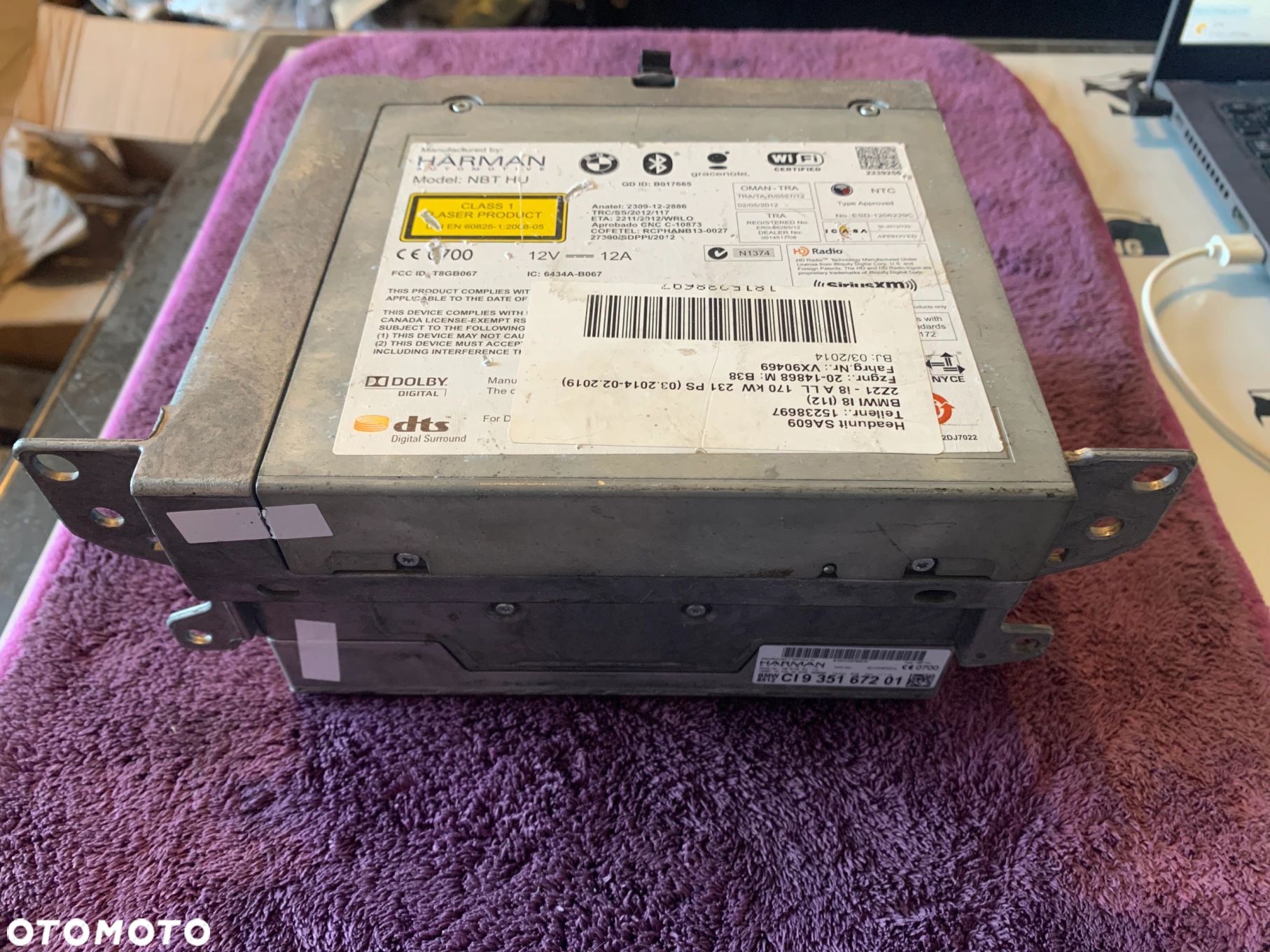 RADIO NAWIGACJA HARMAN NBT HU 9351672 BMW I3 I8 MINI F55 F56 - 1