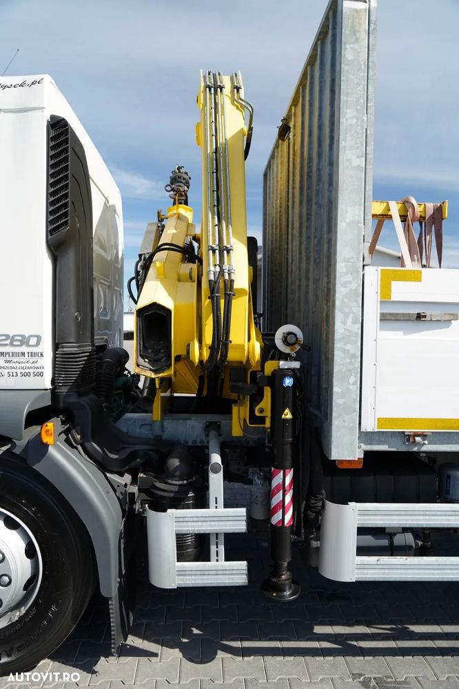 Volvo FL 280 / 4X2 / CAROSERIE 7,3 M / HYVA DRIVE / PILOT / FURCĂ PENTRU PALEȚI / ROTATOR / EURO 6 - 22