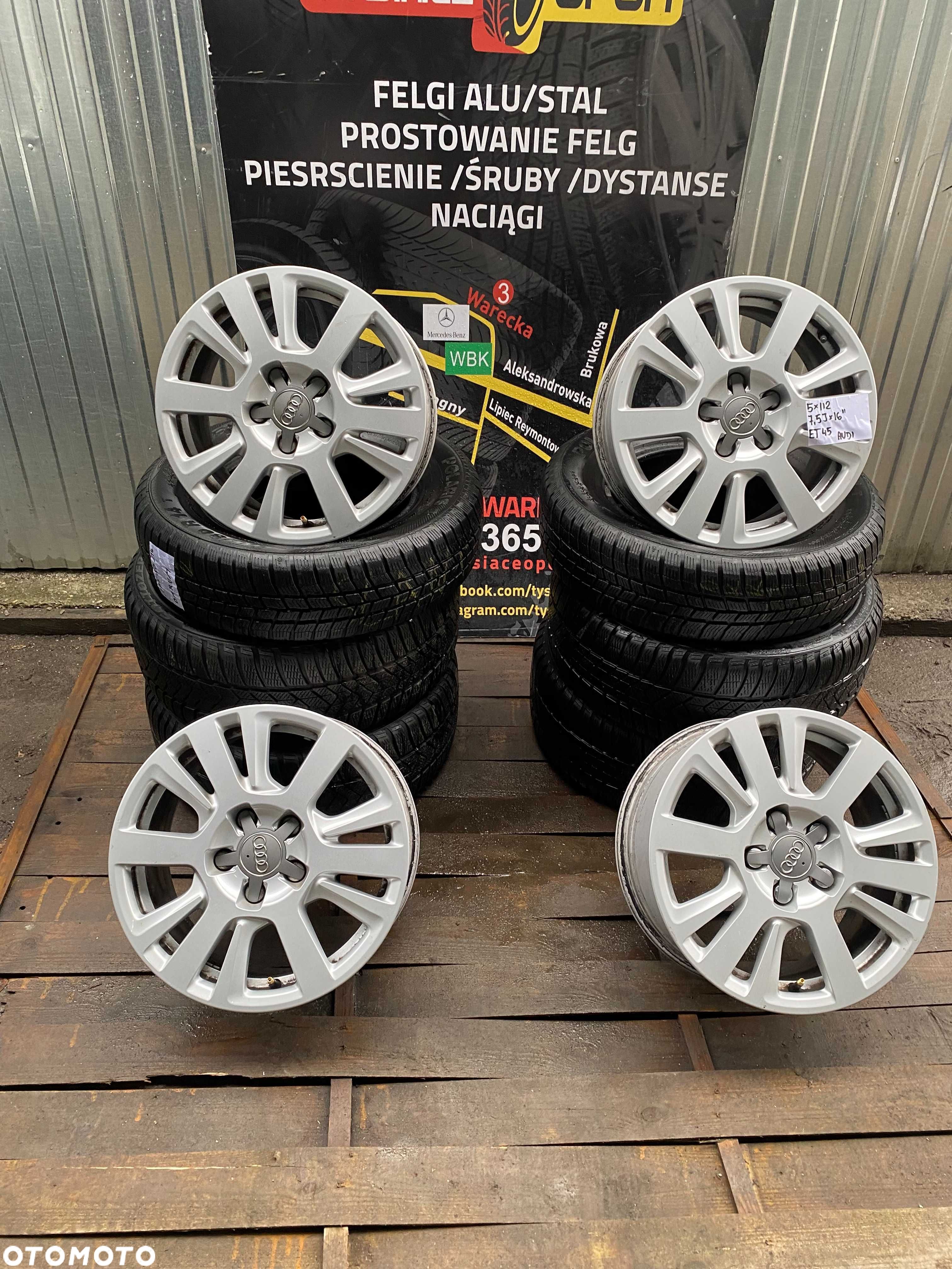 Alufelgi Audi A3 A4 A5 A6 5x112 7,5 J 16 cali ET 45 Montaż gratis !! - 1