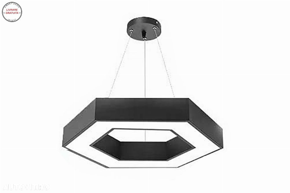 Candelabru Sistem de Iluminare Plafon Hexagon HoneyComb 6500K Diametru 60cm- livrare gratuita - 1