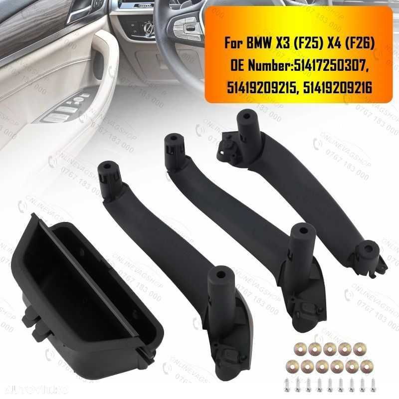 Set 4 manere interior Bmw X3 F25 X4 F26 culoare negru - 1