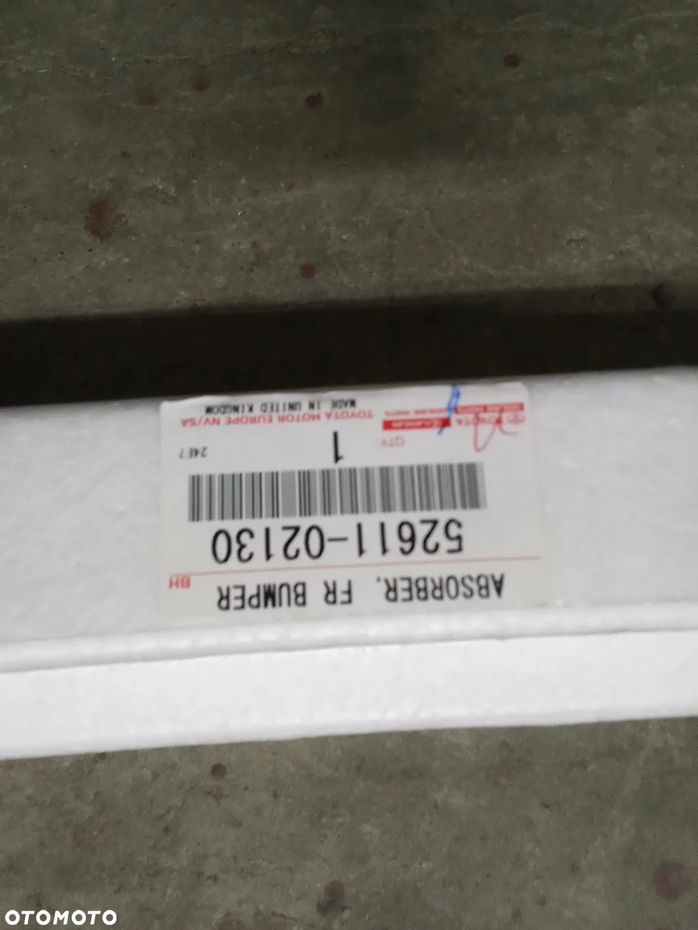 Toyota Auris I absorber styropian zderzaka 52611-02130 - 2