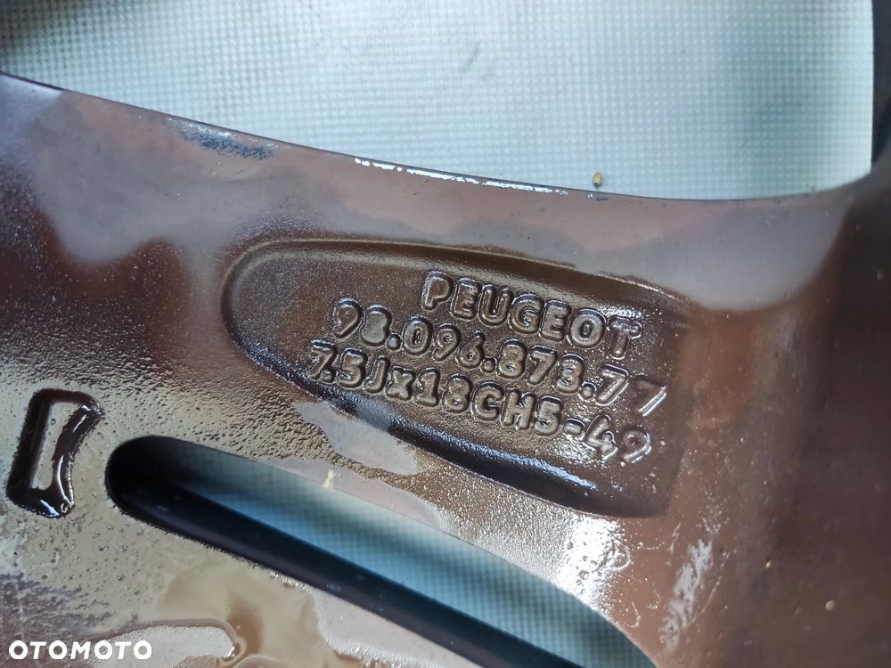 FELGI ALUMINIOWE PEUGEOT 3008 5008 7.5J18 cali et49 5x108 980968737 Komplet - 4