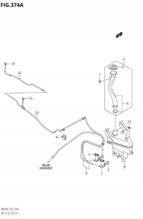 SUZUKI S-CROSS 2013- ZBIORNIK SPRYSKIWACZY - 4
