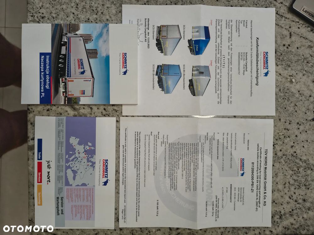 Schmitz Cargobull VARIOS ## PODNOSZONY DACH ## KOLA 385/55/22.5 - 2