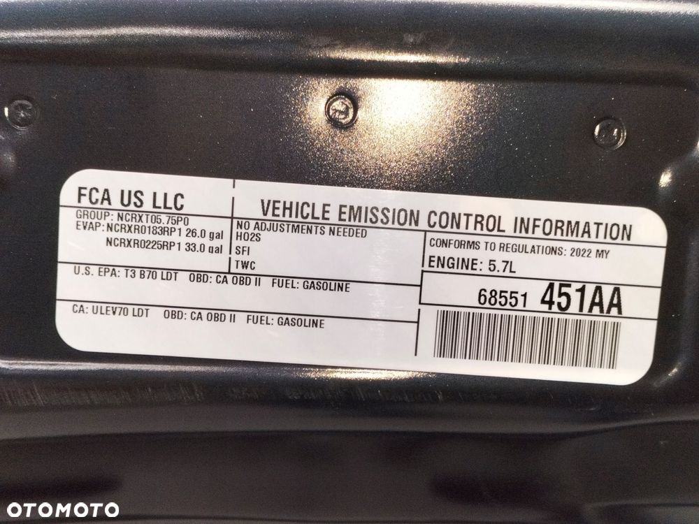 maska pokrywa silnika dodge ram 19- 1500 sport - 14