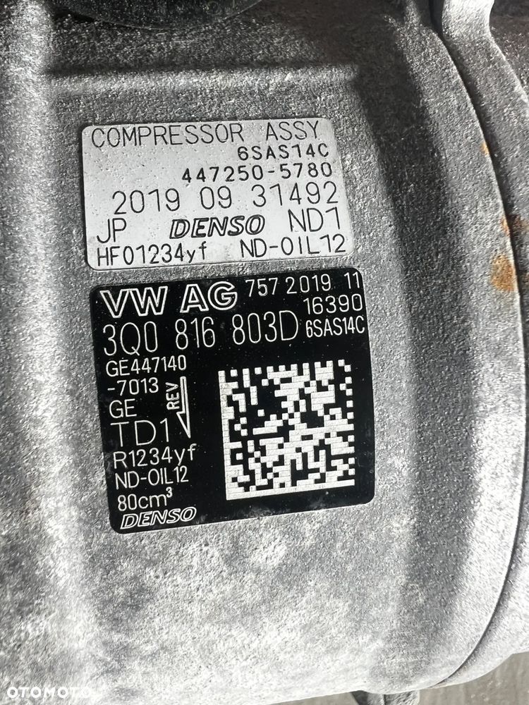 VW SKODA SEAT AUDI  SPRĘŻARKA POMPA KLIMATYZACJI 3Q0816803D - 3
