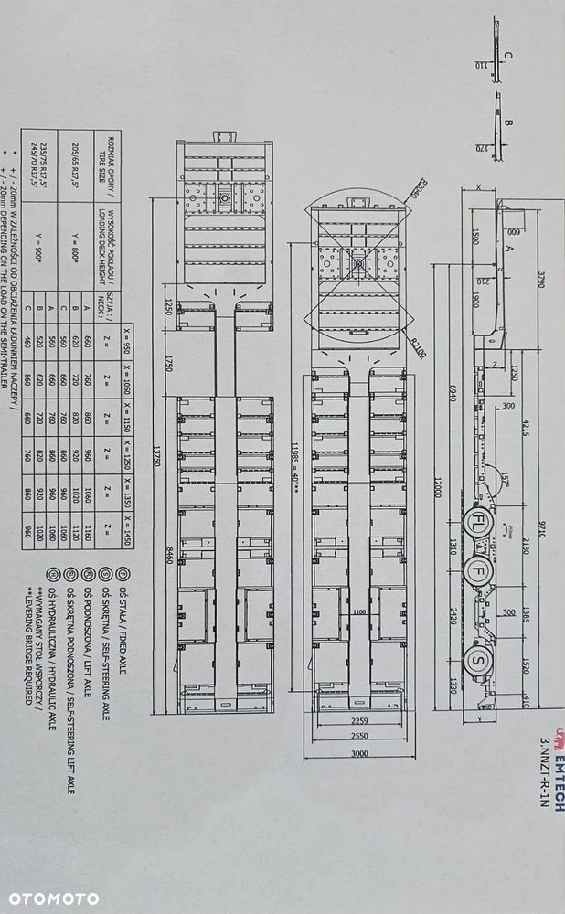 Scania R450 Emtech NN3 2023 ROK Niskopodwozie Oś Podnoszona Skrętna Waga Odstępstwo  mulda + rozciągana + poszerzenia - 11
