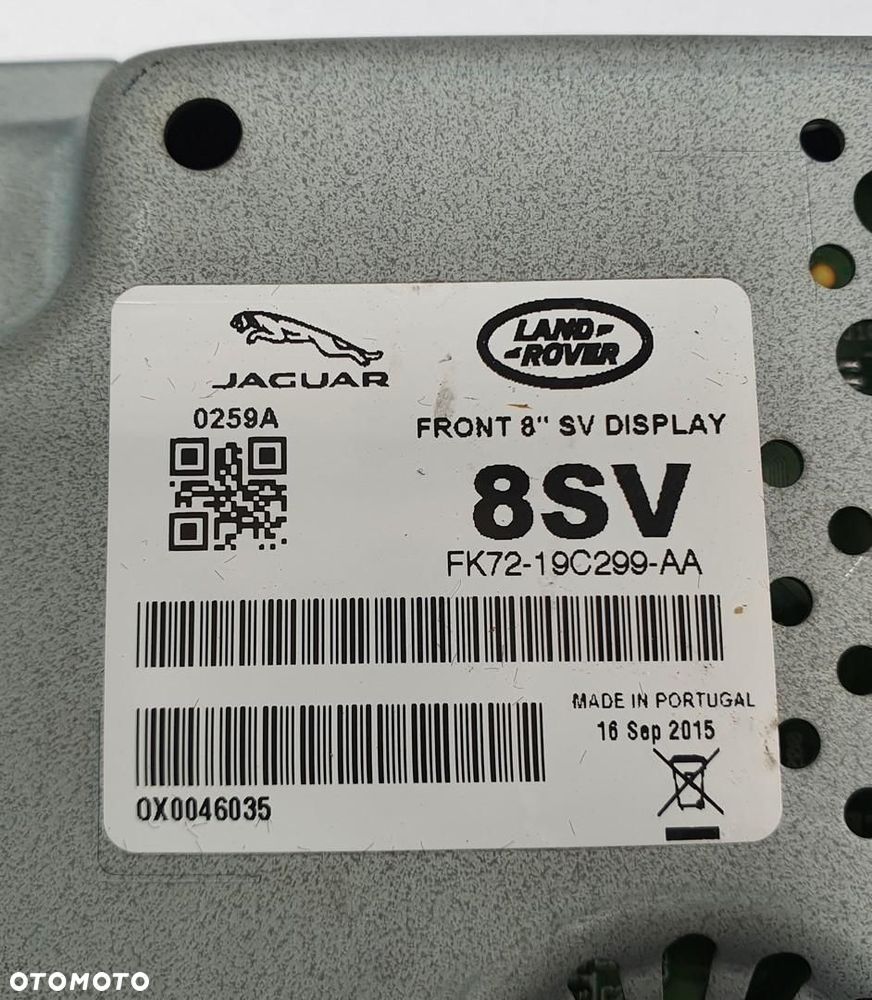 WYŚWIETLACZ RADIA NAWIGACJI JAGUAR XE X760 FK72-19C299-AA - 5