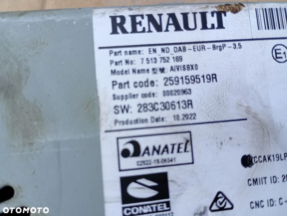 Renault Arkana, RS-Line RADIO NAWIGACJA 283C30613R - 5
