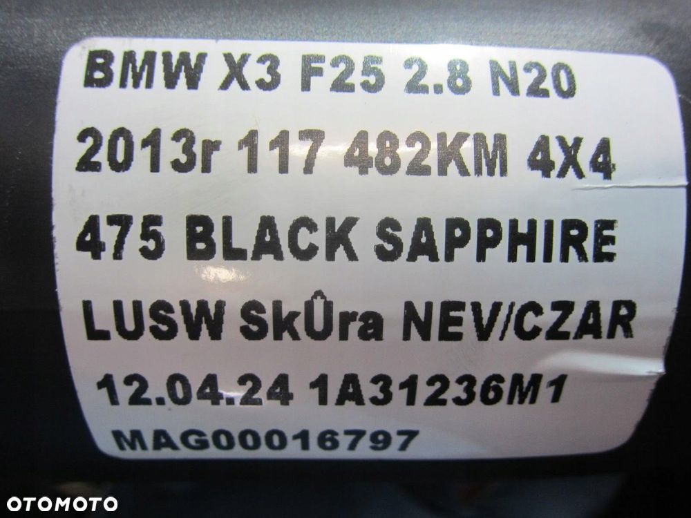 BMW X3 F25 F30 N20 328I 245k PRZEWÓD DOŁADOWANIA RURA 7605044 13717605044 - 8
