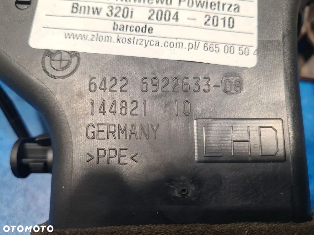 BMW 320I E90 KRATKI NAWIEWU POWIETRZA LEWA 69226330 - 7