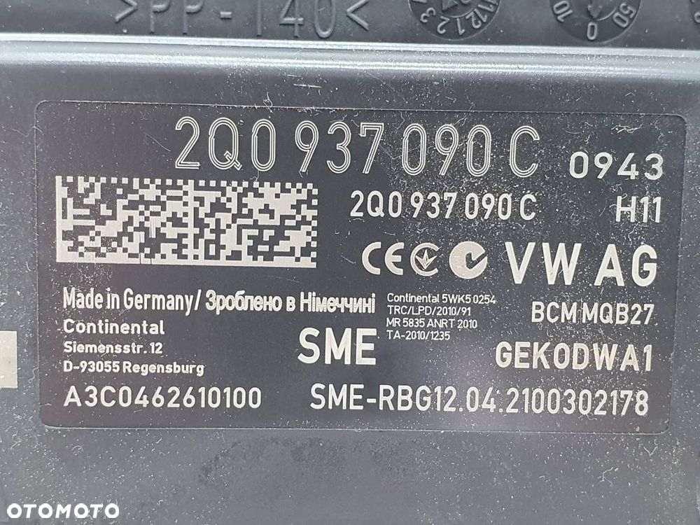 MODUŁ STEROWNIK KOMFORTU SKODA KAMIQ 2Q0937090C - 2